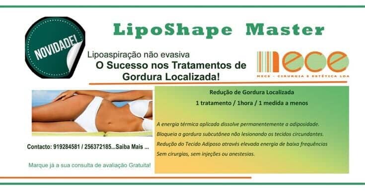 LipoShape Master — lipoaspiração não evasiva para gordura localizada