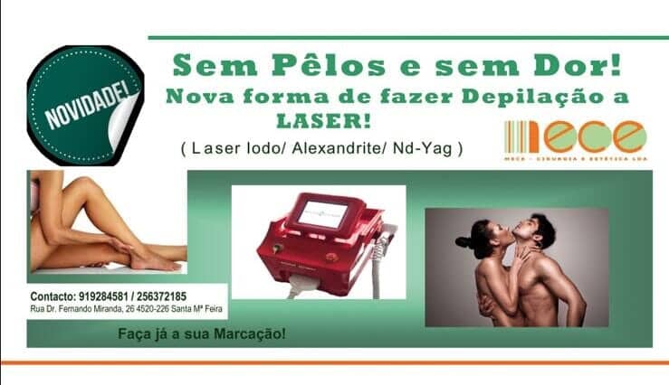 Depilação a laser na Clínica MECE — sem pêlos e sem dor